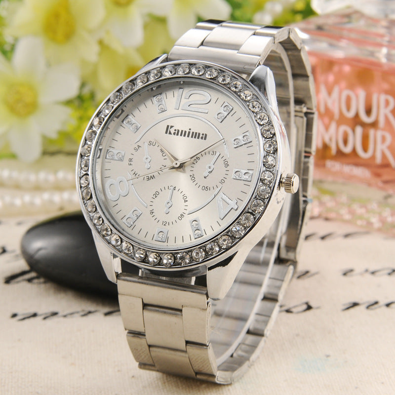 Relogio Feminino New Brand Kanima Crystal Casual Quartz Watch